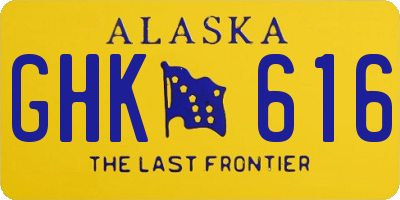 AK license plate GHK616