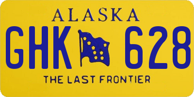 AK license plate GHK628