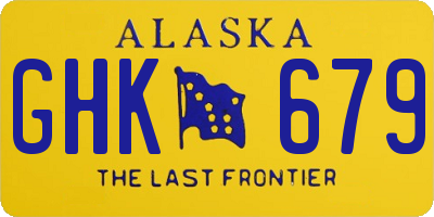AK license plate GHK679