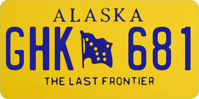 AK license plate GHK681