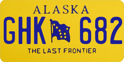 AK license plate GHK682