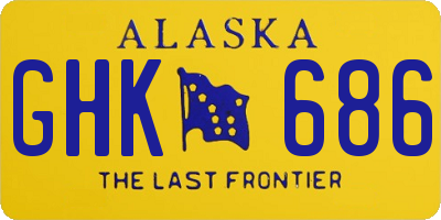 AK license plate GHK686