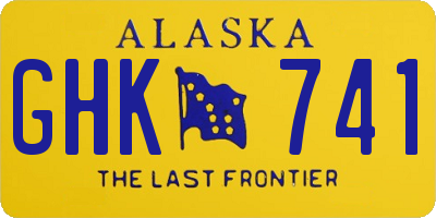 AK license plate GHK741