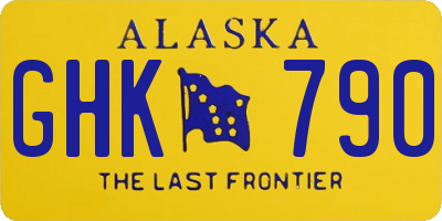 AK license plate GHK790