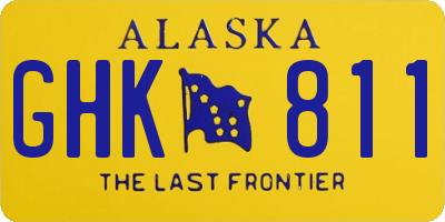 AK license plate GHK811