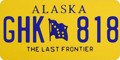 AK license plate GHK818
