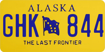 AK license plate GHK844