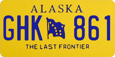 AK license plate GHK861