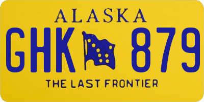 AK license plate GHK879
