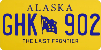 AK license plate GHK902