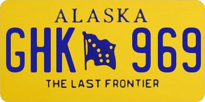 AK license plate GHK969