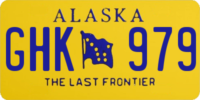AK license plate GHK979