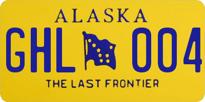 AK license plate GHL004