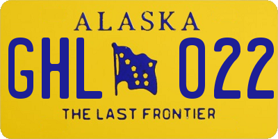 AK license plate GHL022