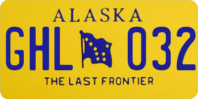 AK license plate GHL032
