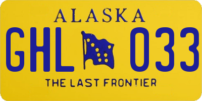 AK license plate GHL033