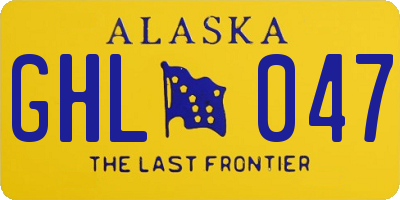 AK license plate GHL047