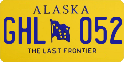 AK license plate GHL052