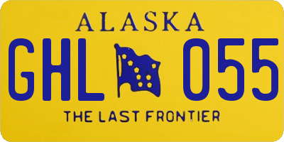 AK license plate GHL055