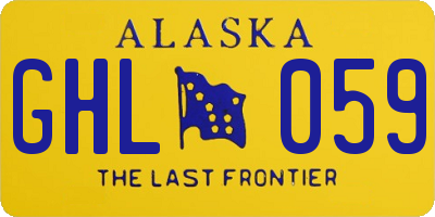 AK license plate GHL059