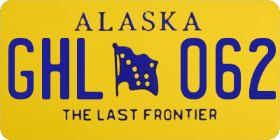 AK license plate GHL062