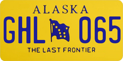 AK license plate GHL065