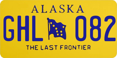 AK license plate GHL082