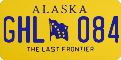 AK license plate GHL084