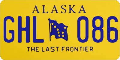 AK license plate GHL086