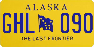 AK license plate GHL090