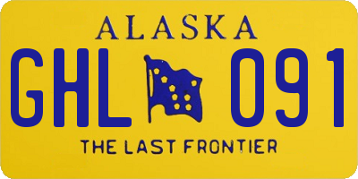 AK license plate GHL091