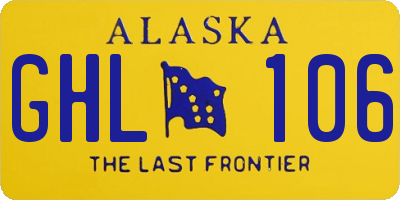AK license plate GHL106