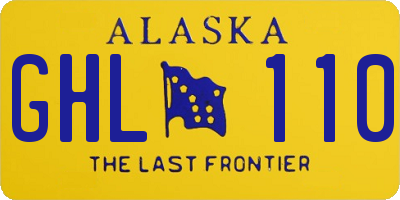 AK license plate GHL110