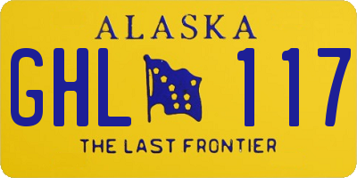 AK license plate GHL117