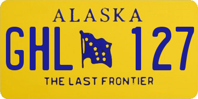 AK license plate GHL127
