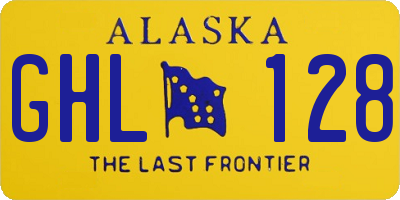 AK license plate GHL128