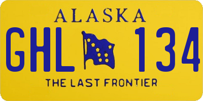 AK license plate GHL134
