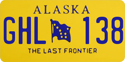 AK license plate GHL138