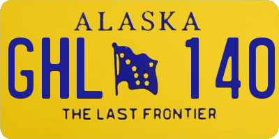 AK license plate GHL140