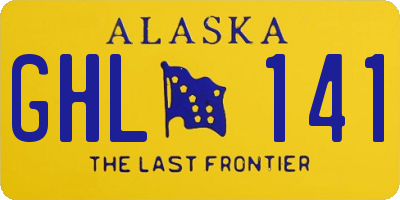 AK license plate GHL141