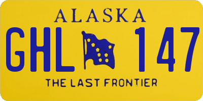 AK license plate GHL147