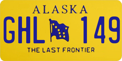 AK license plate GHL149