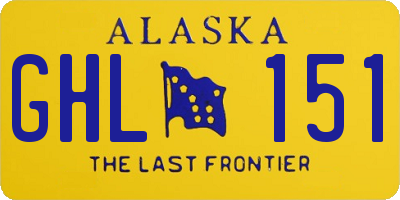 AK license plate GHL151
