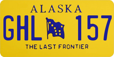 AK license plate GHL157