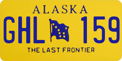 AK license plate GHL159