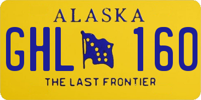 AK license plate GHL160