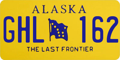 AK license plate GHL162