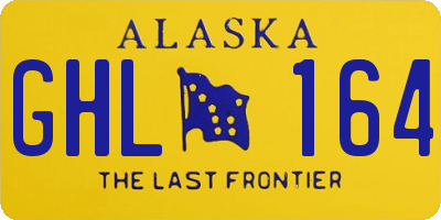AK license plate GHL164