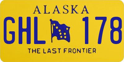 AK license plate GHL178