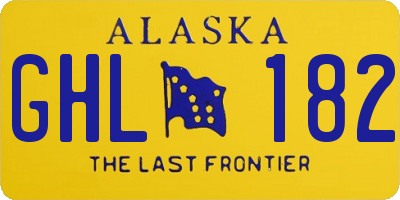 AK license plate GHL182